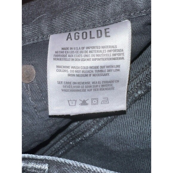 AGOLDE Skirt Womens 12-14 Black Leif Longline Denim Maxi Skirt USA Boho New - Picture 6 of 10